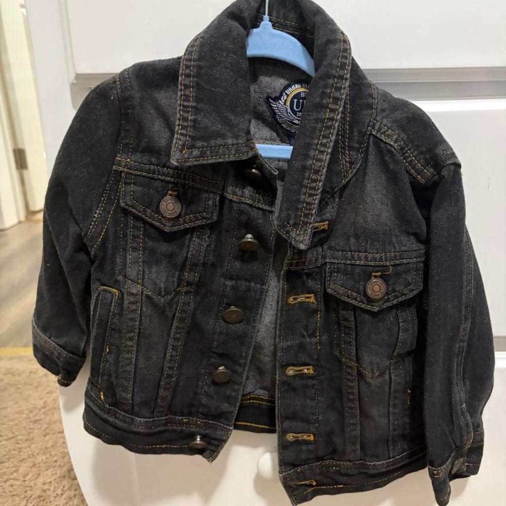 Urban Republic Toddler Boys Black Denim Jacket Size 2T Coat